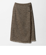 ブークレ ツイードライク フリンジ ラップスカート＜A DAY IN THE LIFE＞