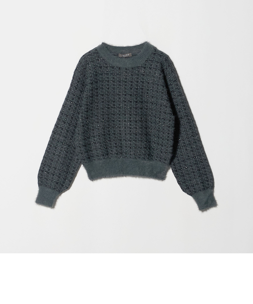 ツイードライク クルーネックニット <A DAY IN THE LIFE>