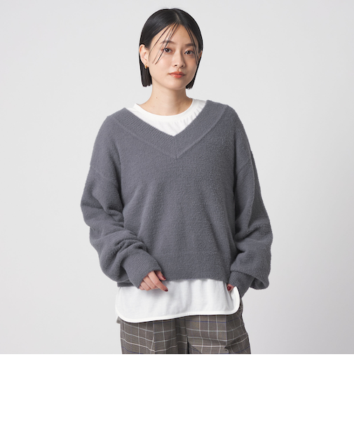 フワフワ Vネックニット ＜A DAY IN THE LIFE