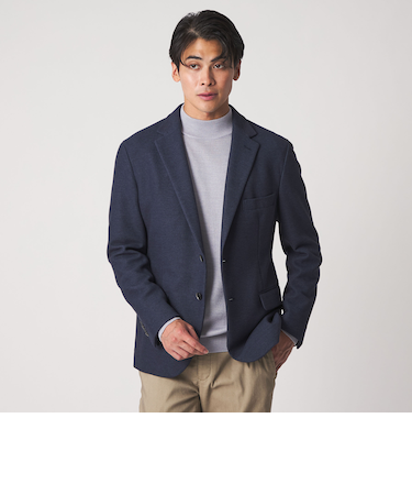 ニットライク ワッフル 2ボタンジャケット<A DAY IN THE LIFE>