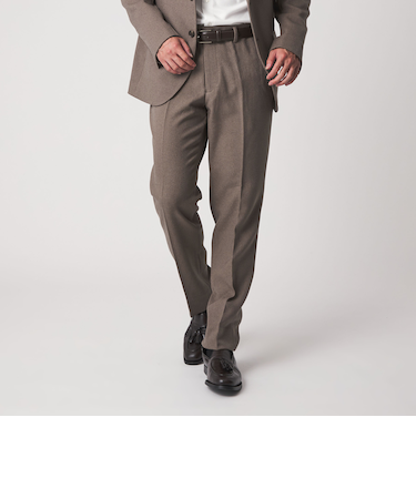 ウールライク バスケット ノープリーツ スラックス-セットアップ対応・ウォッシャブル-<A DAY IN THE LIFE>