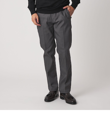 裏起毛 ツイル ノープリーツ スラックス-ストレッチ-<A DAY IN THE LIFE>