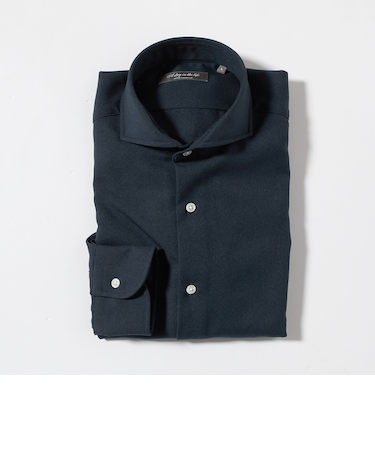 ウールライク フラノ カッタウェイカラーシャツ<A DAY IN THE LIFE>