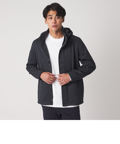 ニット フリース フードブルゾン<A DAY IN THE LIFE>