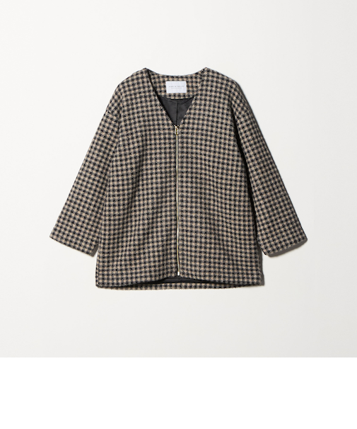 フェザーラメ チェック ミドルコート ＜A DAY IN THE LIFE＞