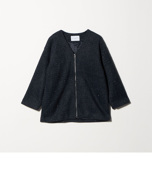 フェザーラメ チェック ミドルコート <A DAY IN THE LIFE>