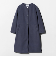 ニットモッサ ノーカラーコート ＜A DAY IN THE LIFE＞