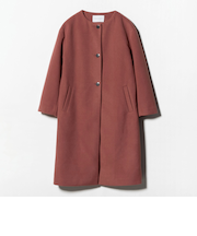 ニットモッサ ノーカラーコート ＜A DAY IN THE LIFE＞