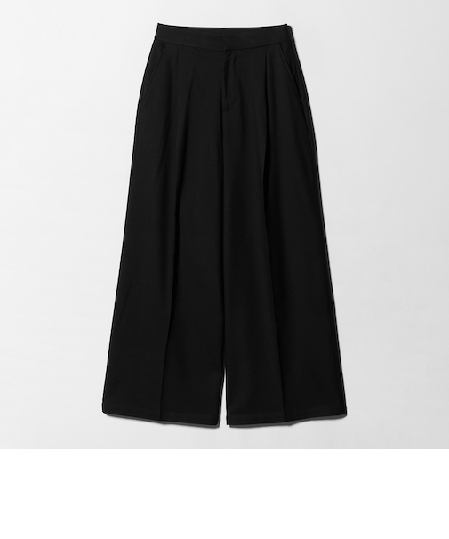 裏毛 タックワイドパンツ‐ウォッシャブル‐<A DAY IN THE LIFE>