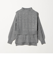 ケーブル ハイネックベスト＋プルオーバー ‐ウォッシャブル‐＜A DAY IN THE LIFE＞