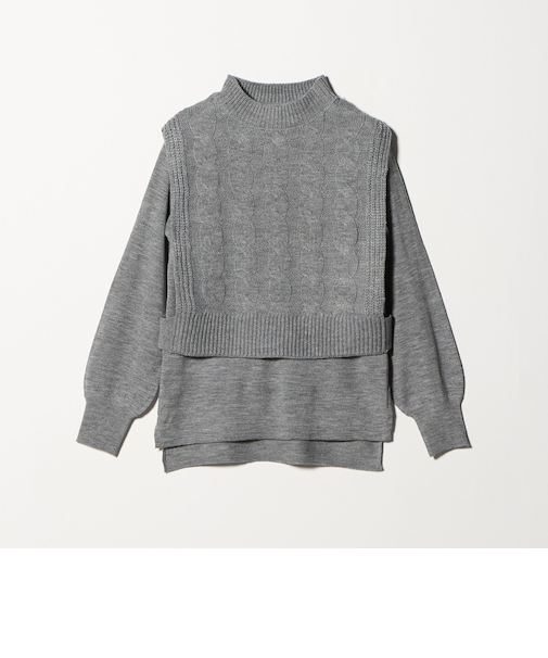 ケーブル ハイネックベスト+プルオーバー ‐ウォッシャブル‐<A DAY IN THE LIFE>