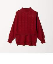 ケーブル ハイネックベスト＋プルオーバー ‐ウォッシャブル‐＜A DAY IN THE LIFE＞