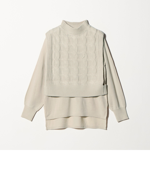 ケーブル ハイネックベスト+プルオーバー ‐ウォッシャブル‐<A DAY IN THE LIFE>