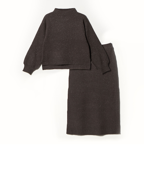 ラメハイネック+スカート <A DAY IN THE LIFE>