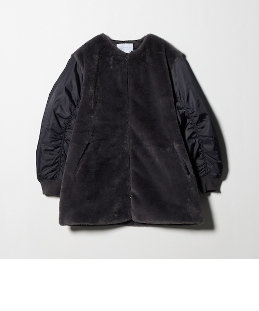 フェイクファー×ナイロン コンビブルゾン ＜A DAY IN THE LIFE＞