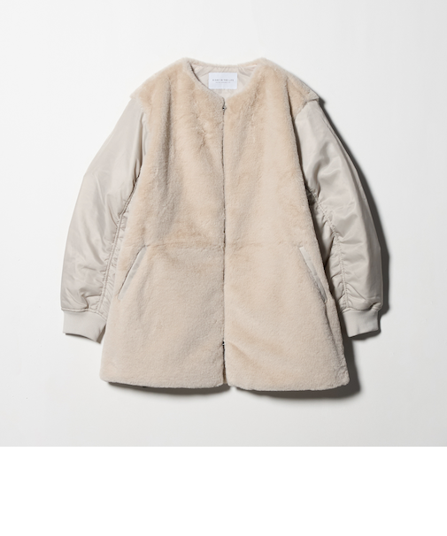 フェイクファー×ナイロン コンビブルゾン ＜A DAY IN THE LIFE＞