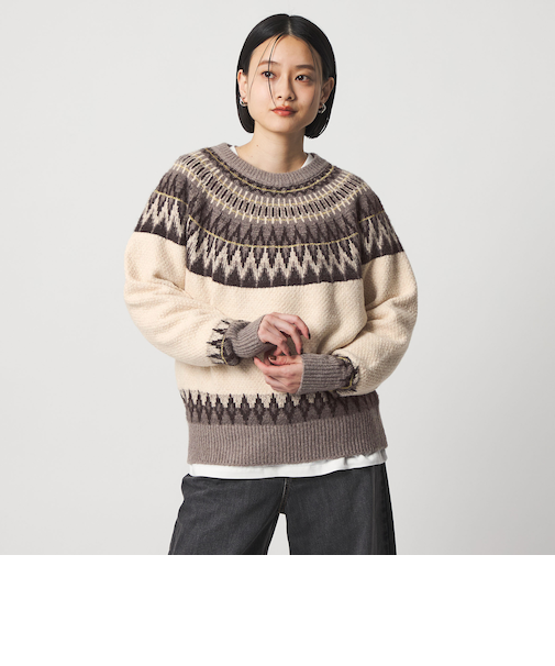 フェザー ラメ ノルディックニット ＜A DAY IN THE LIFE＞