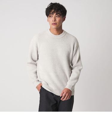 フェザー ヤーン ミラノリブ クルーネックニット-ウォッシャブル-<A DAY IN THE LIFE>