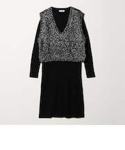 Vネックベスト＋リブワンピース ＜A DAY IN THE LIFE＞