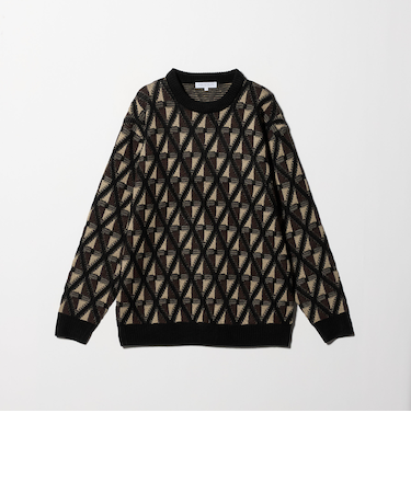 アブストラクト パターン ニット-ウォッシャブル-＜A DAY IN THE LIFE＞