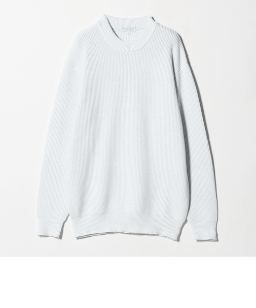 ミドルゲージ アゼ クルーネックニット-ウォッシャブル-<A DAY IN THE LIFE>