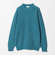 ミドルゲージ アゼ クルーネックニット-ウォッシャブル-＜A DAY IN THE LIFE＞