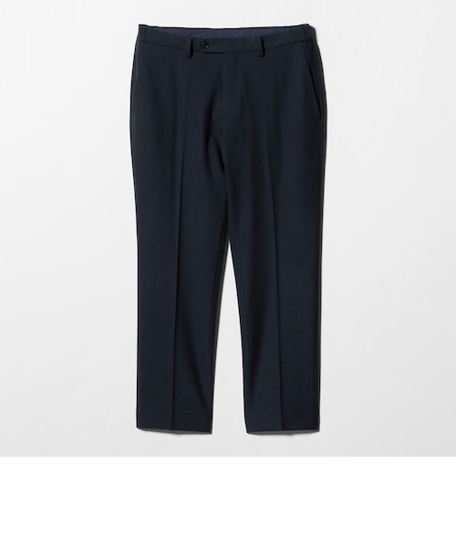 【NAVY】ウールライク バスケット ノープリーツ スラックス-セットアップ対応・ウォッシャブル-<A DAY IN THE LIFE> ウールライク バスケット ノープリーツ スラックス-セットアップ対応