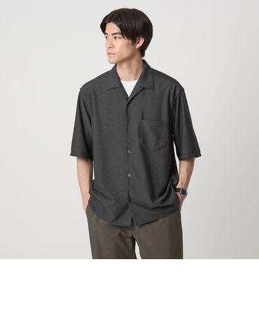 ドライ ジャージ ジャストルーズ オープンカラー シャツ -ストレッチ・吸水速乾-