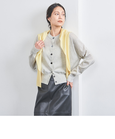 レイヤード ニットカーディガン