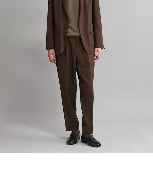 NEAT ブラウン プリーツ付きスラックス NEAT - ニート | パンツ 正規