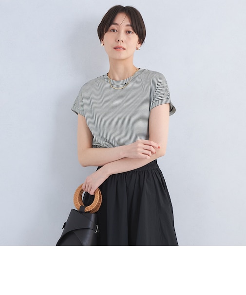 グロッシー フレンチスリーブ Tシャツ -制菌-
