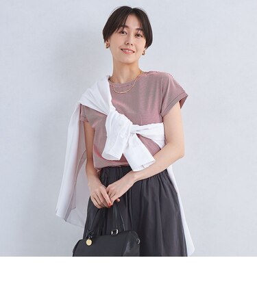 グロッシー フレンチスリーブ Tシャツ -制菌-