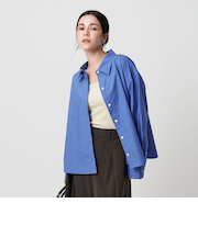 コットン ソリッド＆ストライプ シャツ