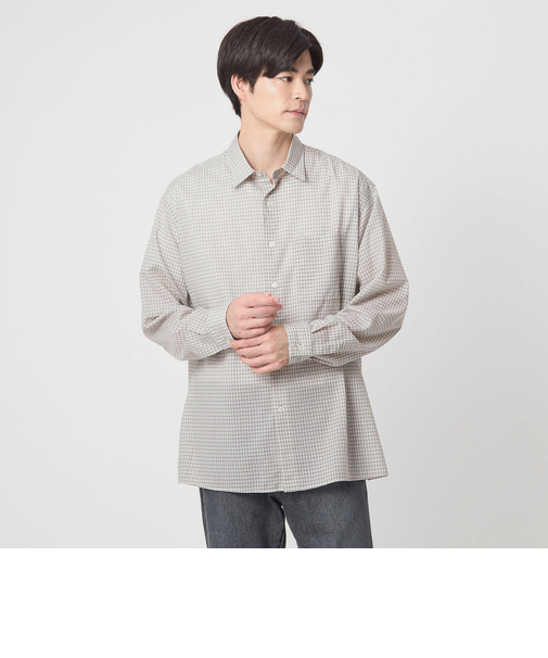 TW シアー チェック  ボックス シャツ