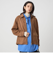 スウェードライク ブルゾン