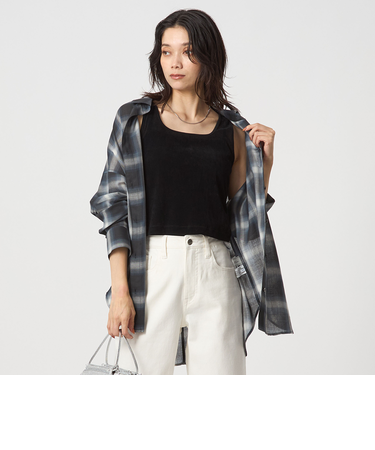 シアー フロッキー タンクトップ