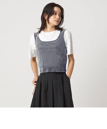 シアー フロッキー タンクトップ