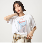 ＜at ease＞フロント フォト ショートスリーブ Ｔシャツ