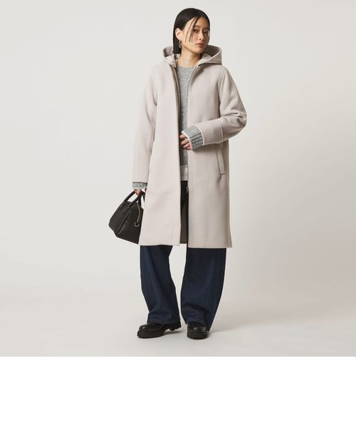 ニットビーバー フーデッド 2WAY コート ＜A DAY IN THE LIFE