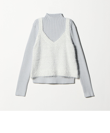 フェザーミックス キャミ＋ハイネックニット ＜A DAY IN THE LIFE＞