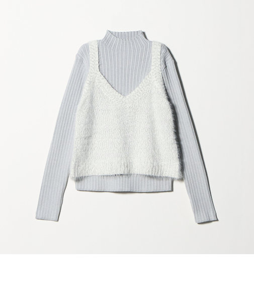 フェザーミックス キャミ＋ハイネックニット ＜A DAY IN THE LIFE＞