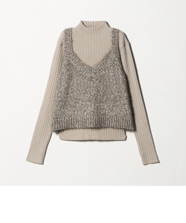 フェザーミックス キャミ＋ハイネックニット ＜A DAY IN THE LIFE＞