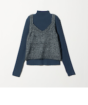 フェザーミックス キャミ＋ハイネックニット ＜A DAY IN THE LIFE＞