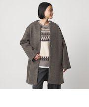 ブークレ メルトン キーネックコート ＜A DAY IN THE LIFE＞