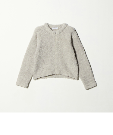 カールフェザー ジップカーディガン グレー ‐ウォッシャブル‐ ＜A DAY IN THE LIFE＞