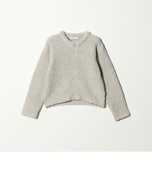 カールフェザー ジップカーディガン グレー ‐ウォッシャブル‐ ＜A DAY IN THE LIFE＞