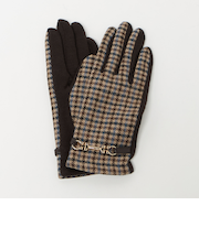 チェックジャージー グローブ 手袋 ブラウン ＜A DAY IN THE LIFE＞