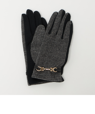 チェックジャージー グローブ 手袋 ダークグレー ＜A DAY IN THE LIFE＞