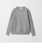 ミドルゲージ アンゴラミックス クルーネック ニット-ウォッシャブル-＜A DAY IN THE LIFE＞