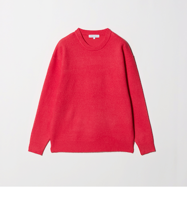 ミドルゲージ アンゴラミックス クルーネック ニット-ウォッシャブル-<A DAY IN THE LIFE>